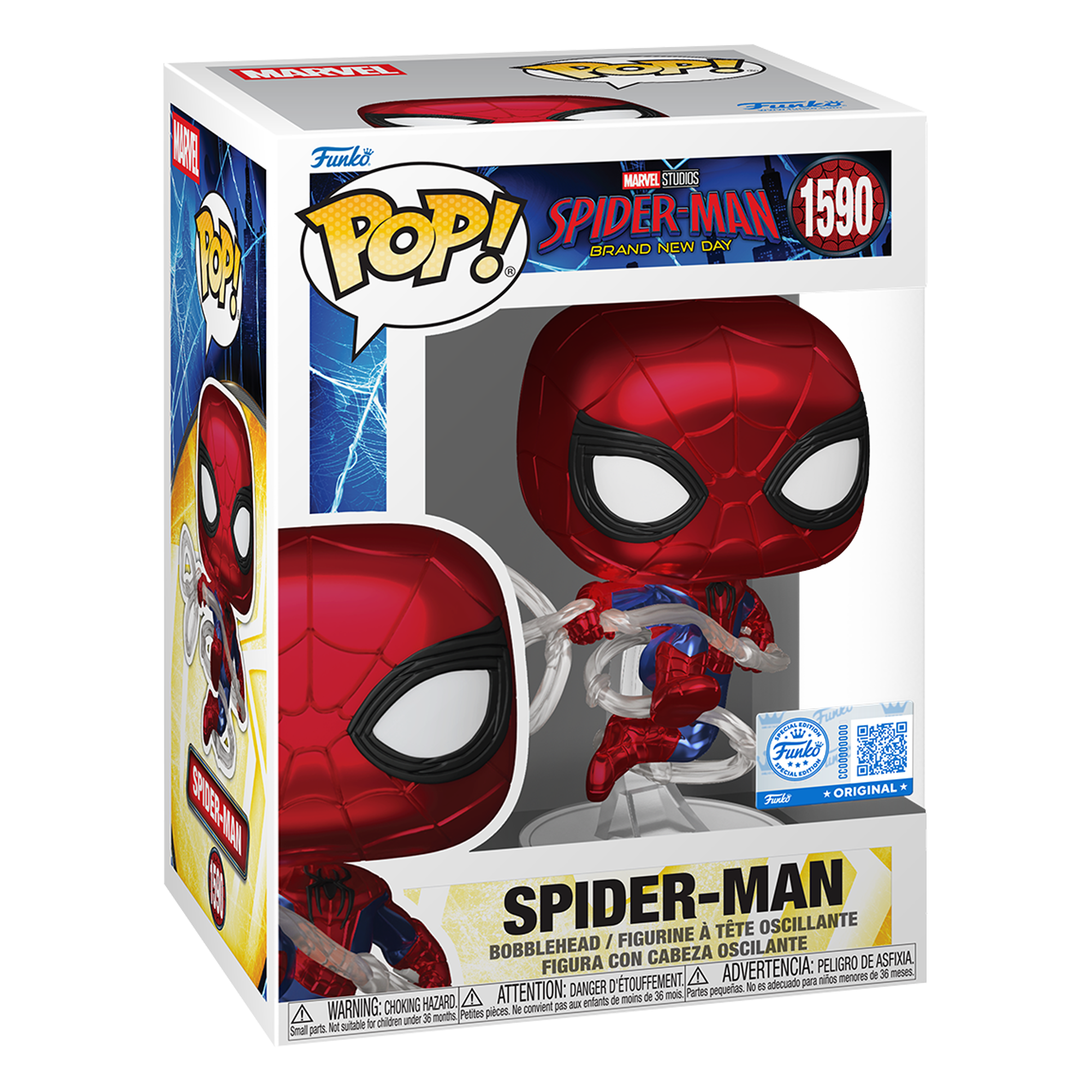 Funko Pop! Marvel Studios: Spider-Man Brand New Day - Spider-Man (Metallic - Special Edition) - KOODOO