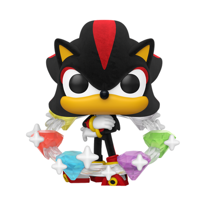 Funko Pop! Games: Sonic the Hedgehog: Shadow with Emeralds (Flocked - Special Edition) - KOODOO