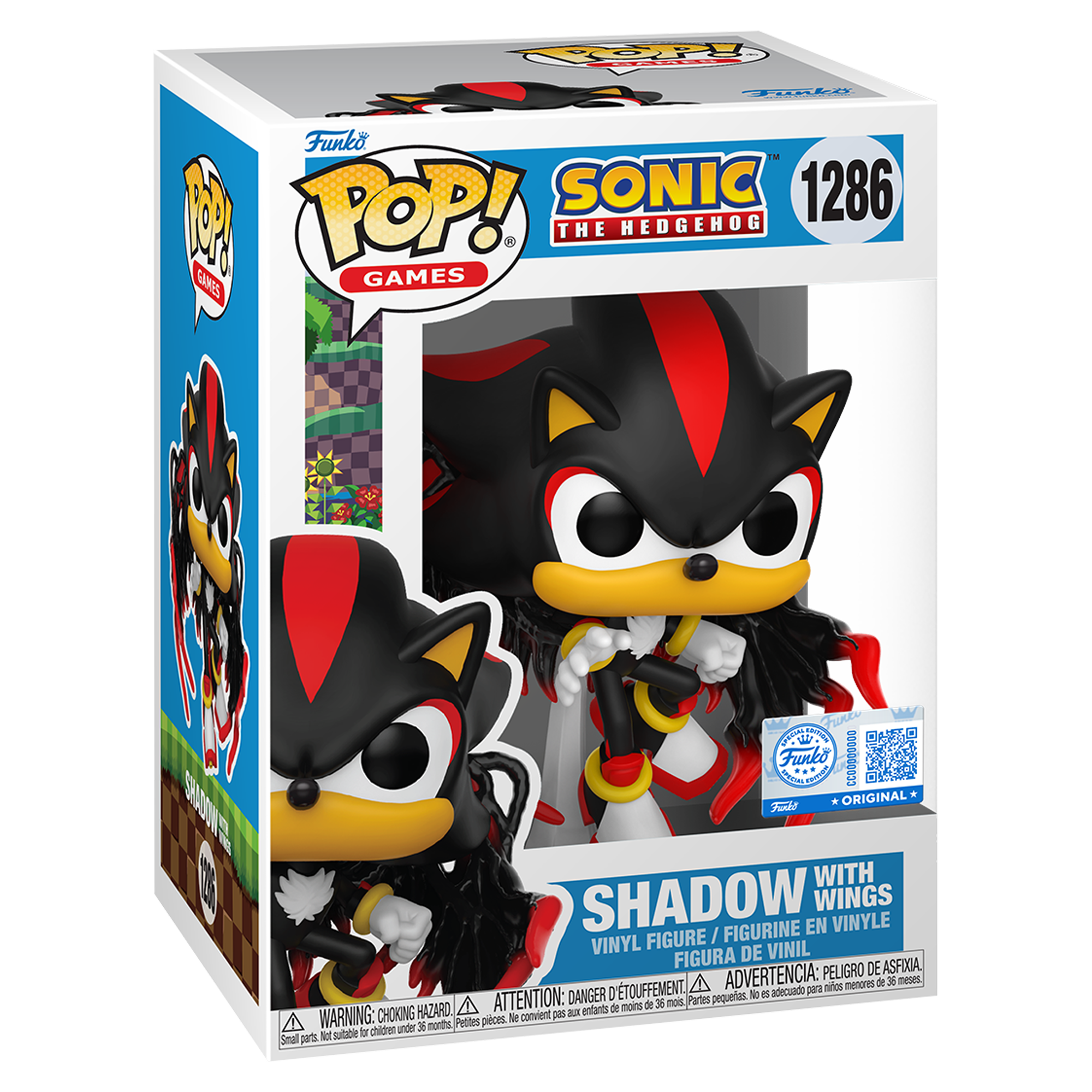 Funko Pop! Games: Sonic the Hedgehog - Shadow with Wings (Special Edition) - KOODOO