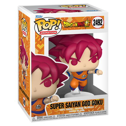 Funko Pop! Animation: Dragon Ball Super - Super Saiyan God Goku (Punching) - KOODOO