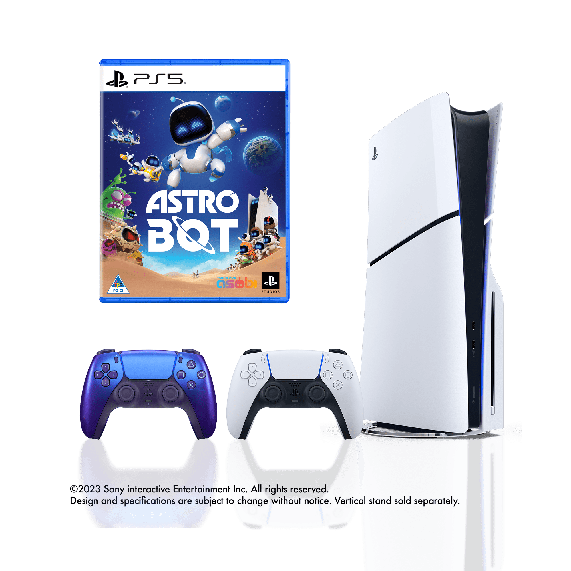 PS5 Slim + Astro Bot (PS5) + PS5 DualSense - Chroma Indigo  - KOODOO