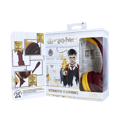 Harry Potter Hogwarts Crest Kids Interactive Headphones - KOODOO