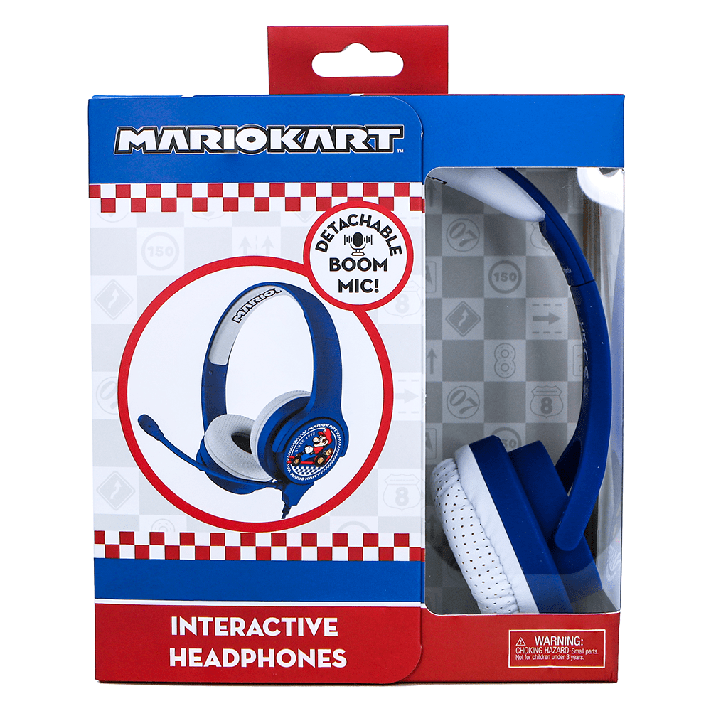 Nintendo Mariokart Blue Kids Interactive Headphones - KOODOO