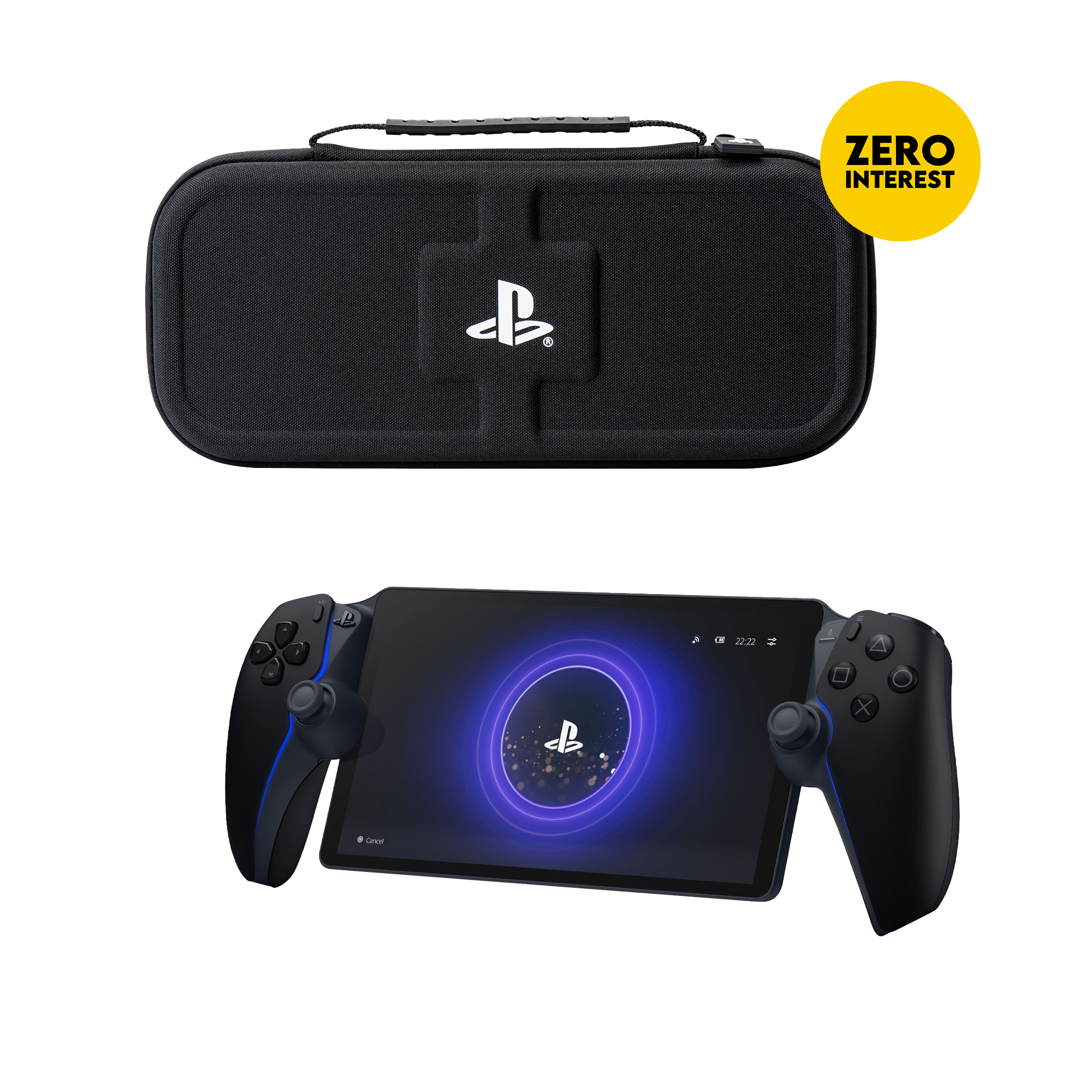 PlayStation Portal Remote Player - Midnight Black + Rigid Carry Pouch