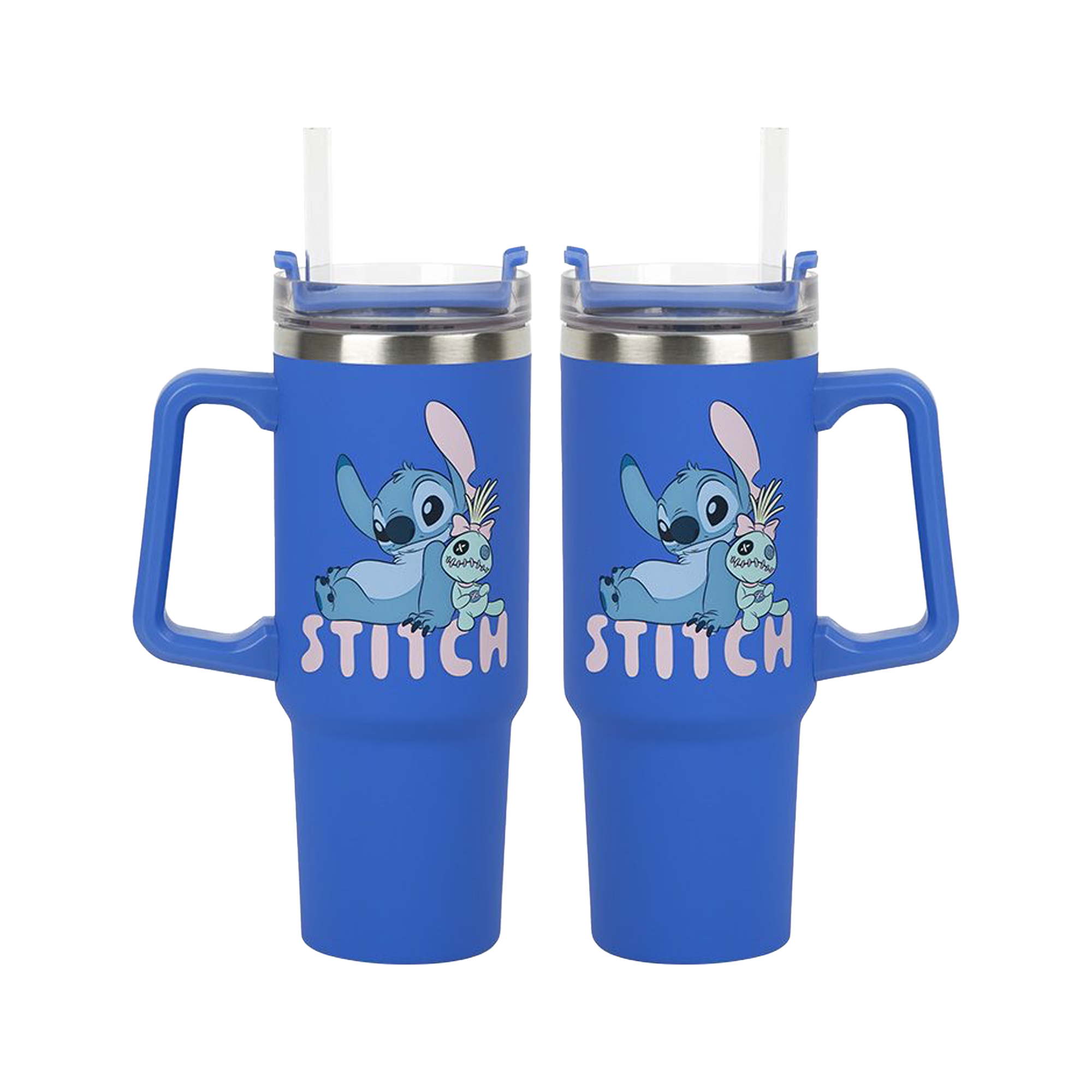 Stitch Blue 900ml Insulated Cup and Straw - KOODOO