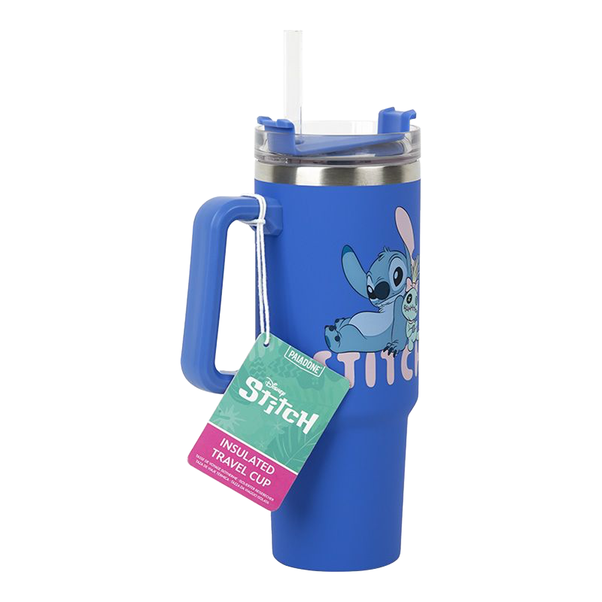 Stitch Blue 900ml Insulated Cup and Straw - KOODOO