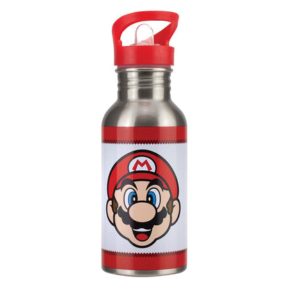 Super Mario Metal Water Bottle with Straw - KOODOO