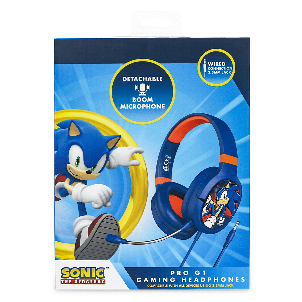 PRO G1 SEGA Modern Sonic the Hedgehog Over-Ear Wired Gaming Headphones - KOODOO