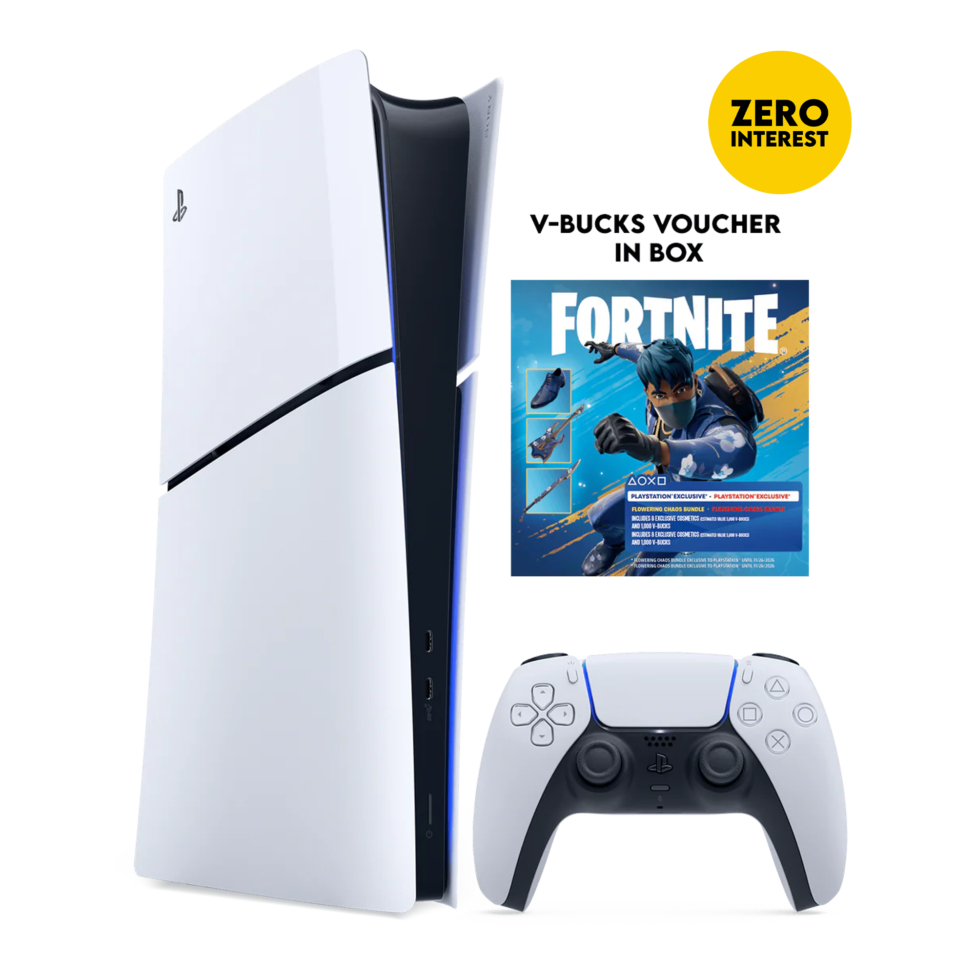 PS5 Slim Digital+ Fortnite Flowering Chaos (Voucher)