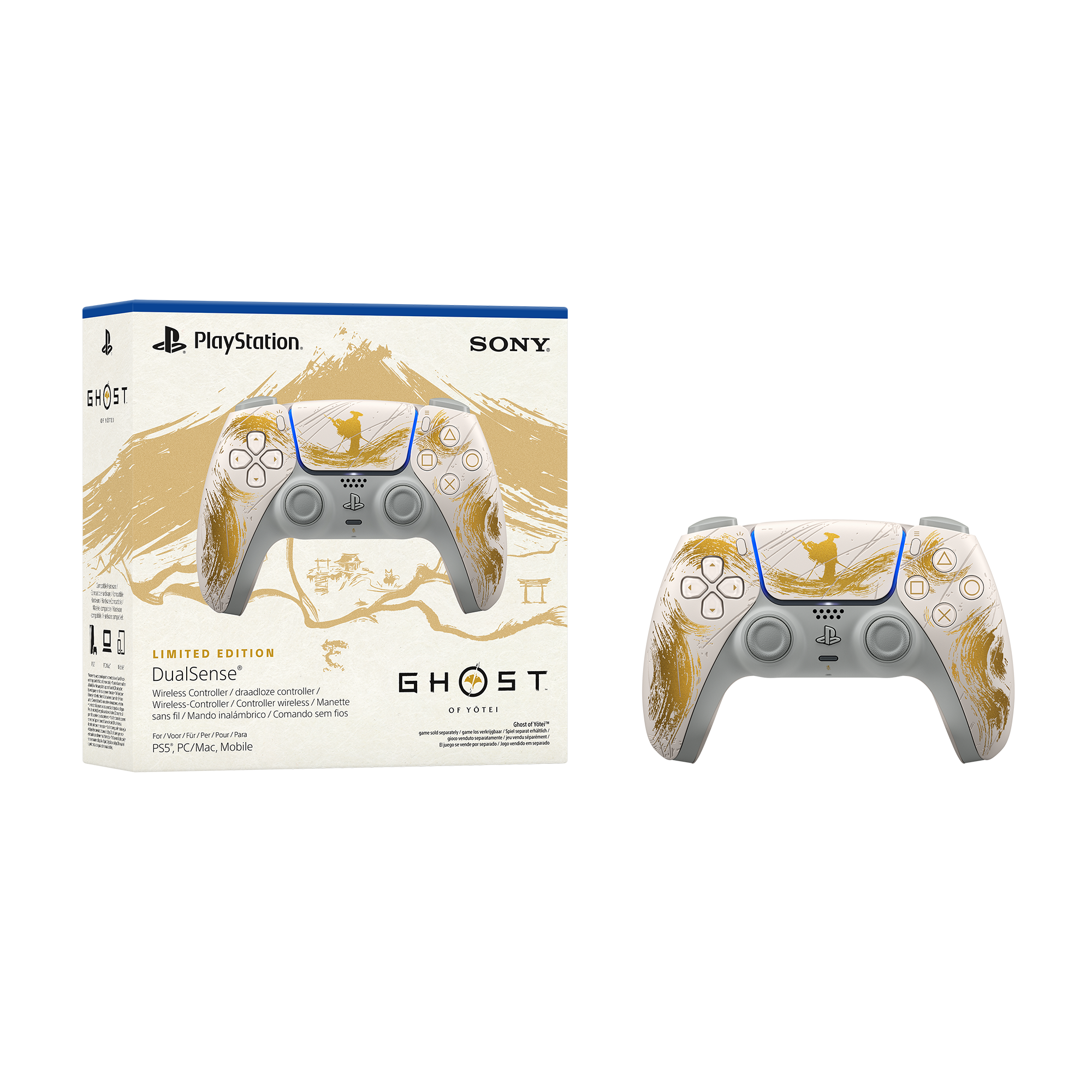 PlayStation 5 (PS5) DualSense Wireless Controller - Ghost of Yotei Gold Limited Edition  - KOODOO