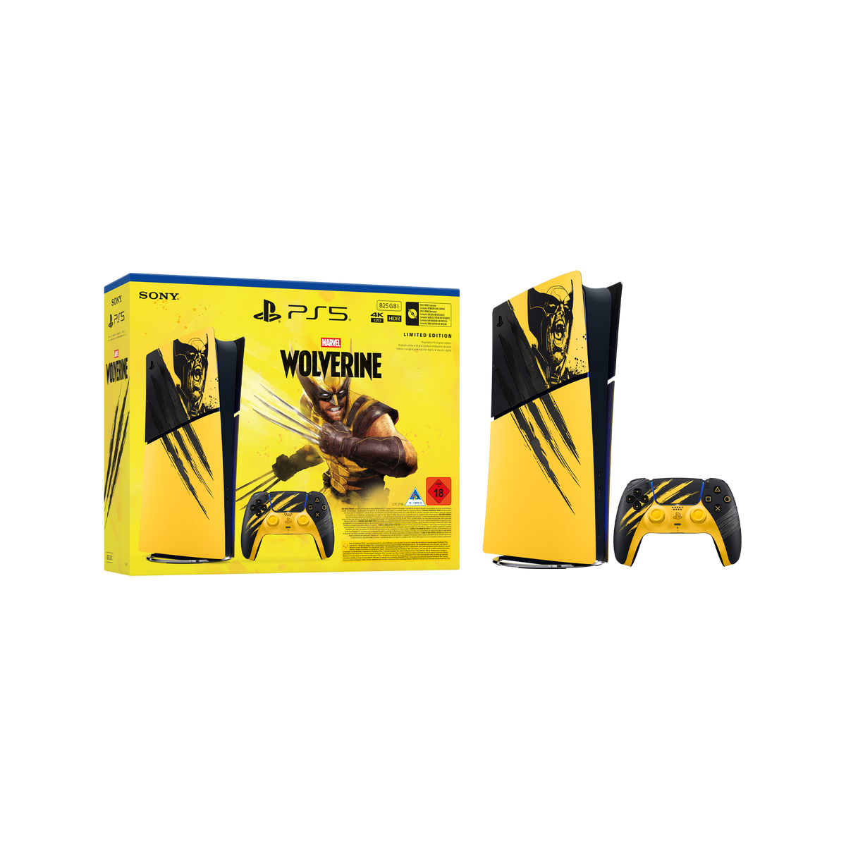 PlayStation 5 Digital Edition – Marvel’s Wolverine  Battle Yellow Limited Edition Bundle - KOODOO