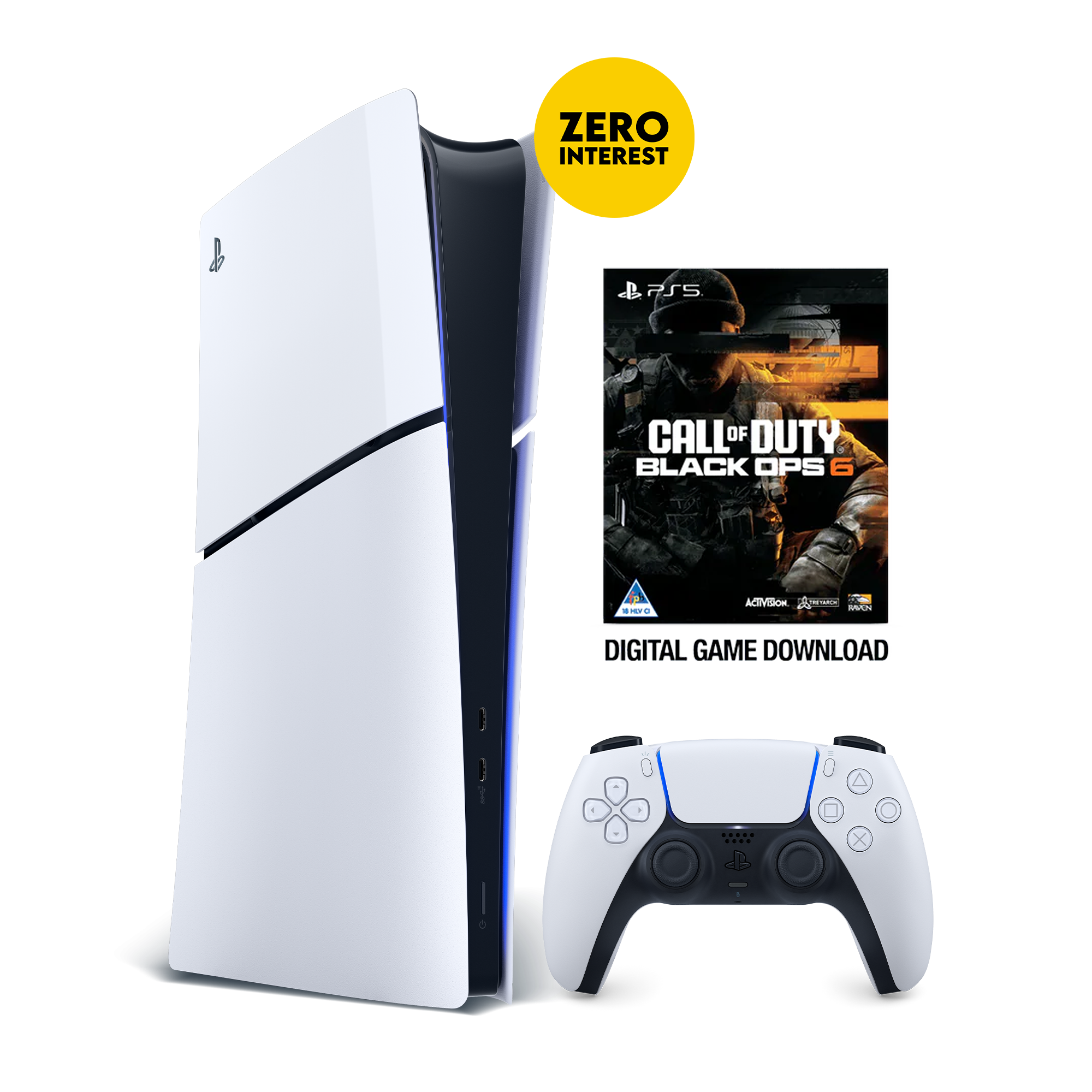 PS5 Slim Digital + Call of Duty: Black Ops 6 (Voucher) Bundle