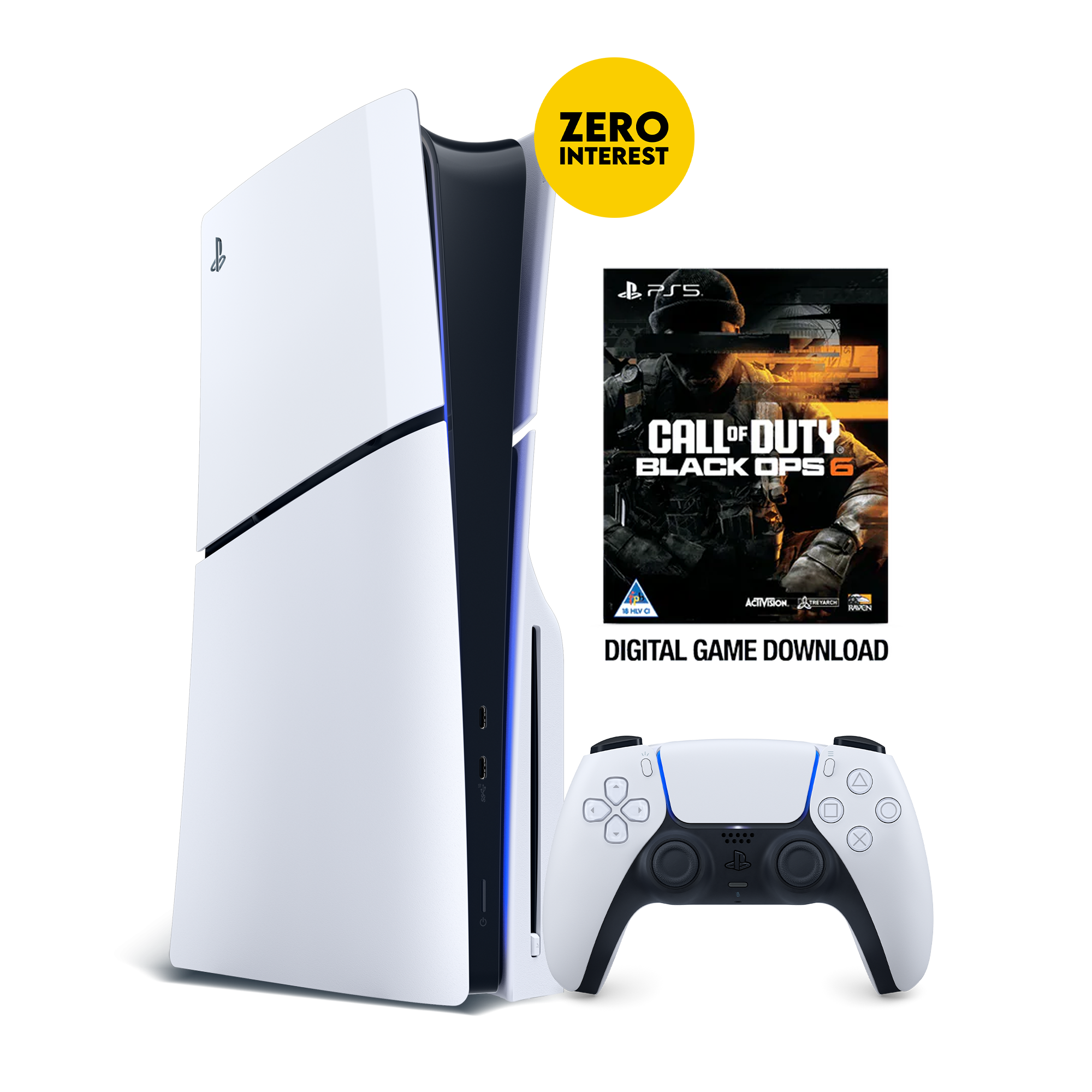 PS5 Slim + Call of Duty: Black Ops 6 (Voucher) Bundle