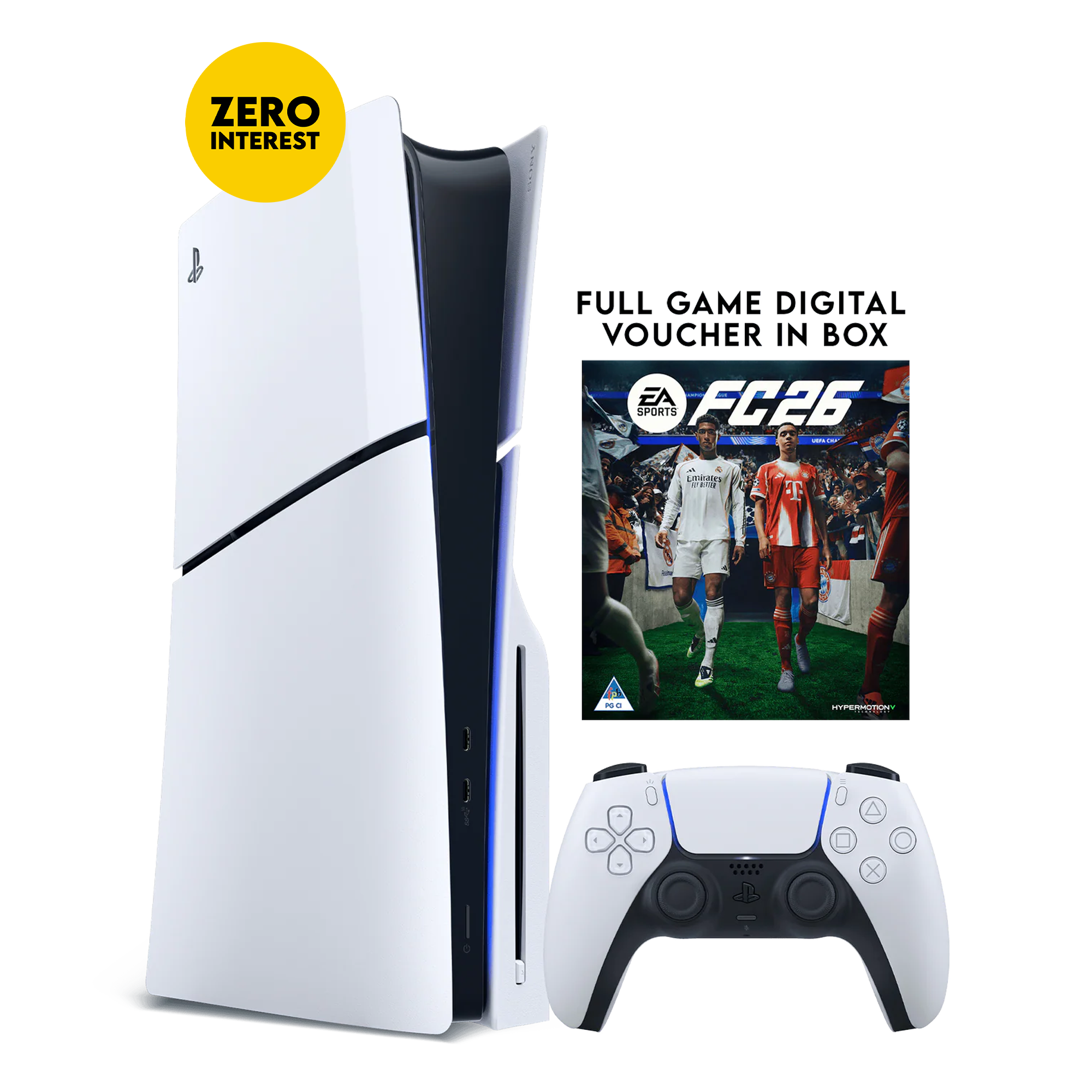 PS5 Slim + EA FC 26 (Voucher)