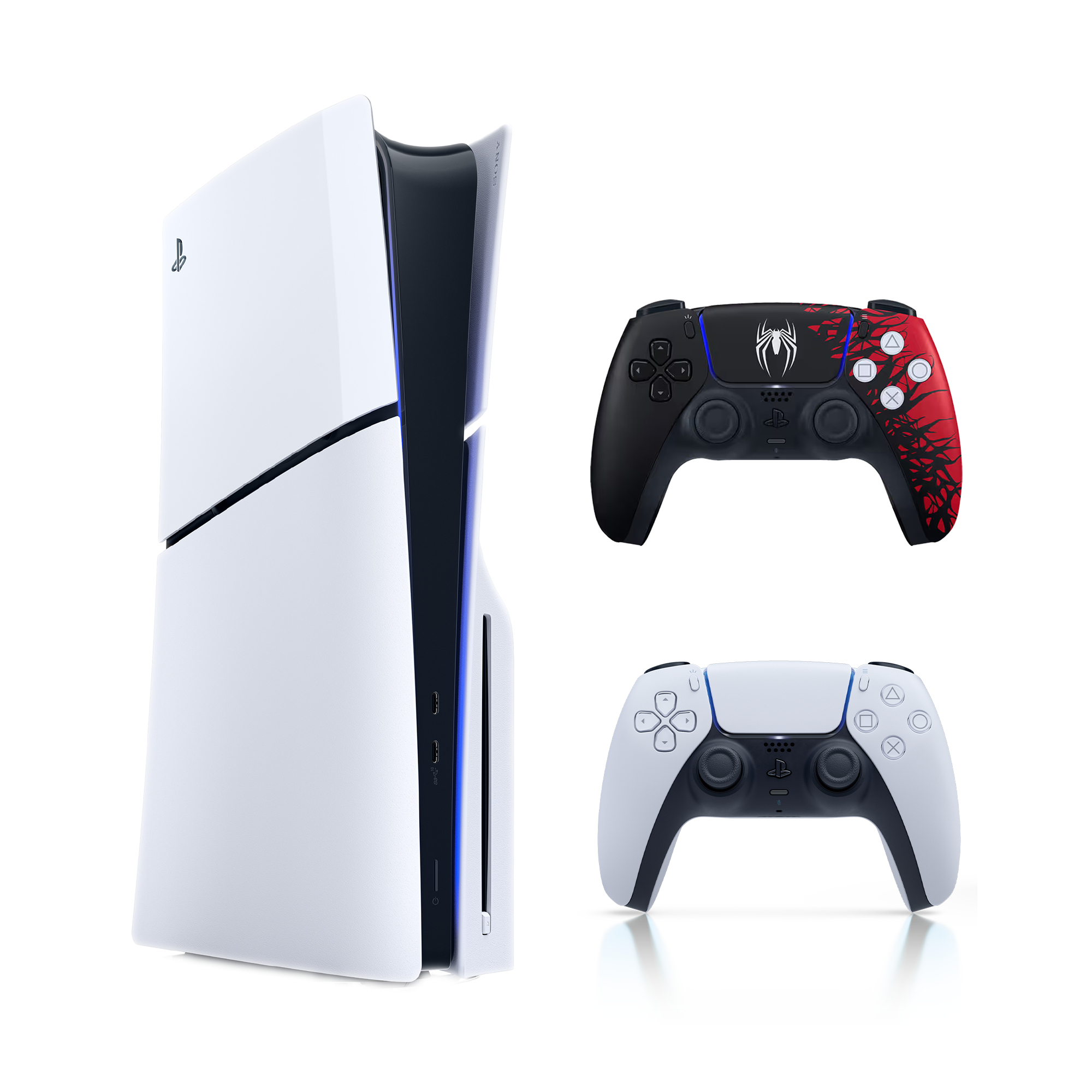 PS5 Slim + PlayStation 5 (PS5) DualSense Wireless Controller - Marvel’s Spider-Man 2 Limited Edition - KOODOO