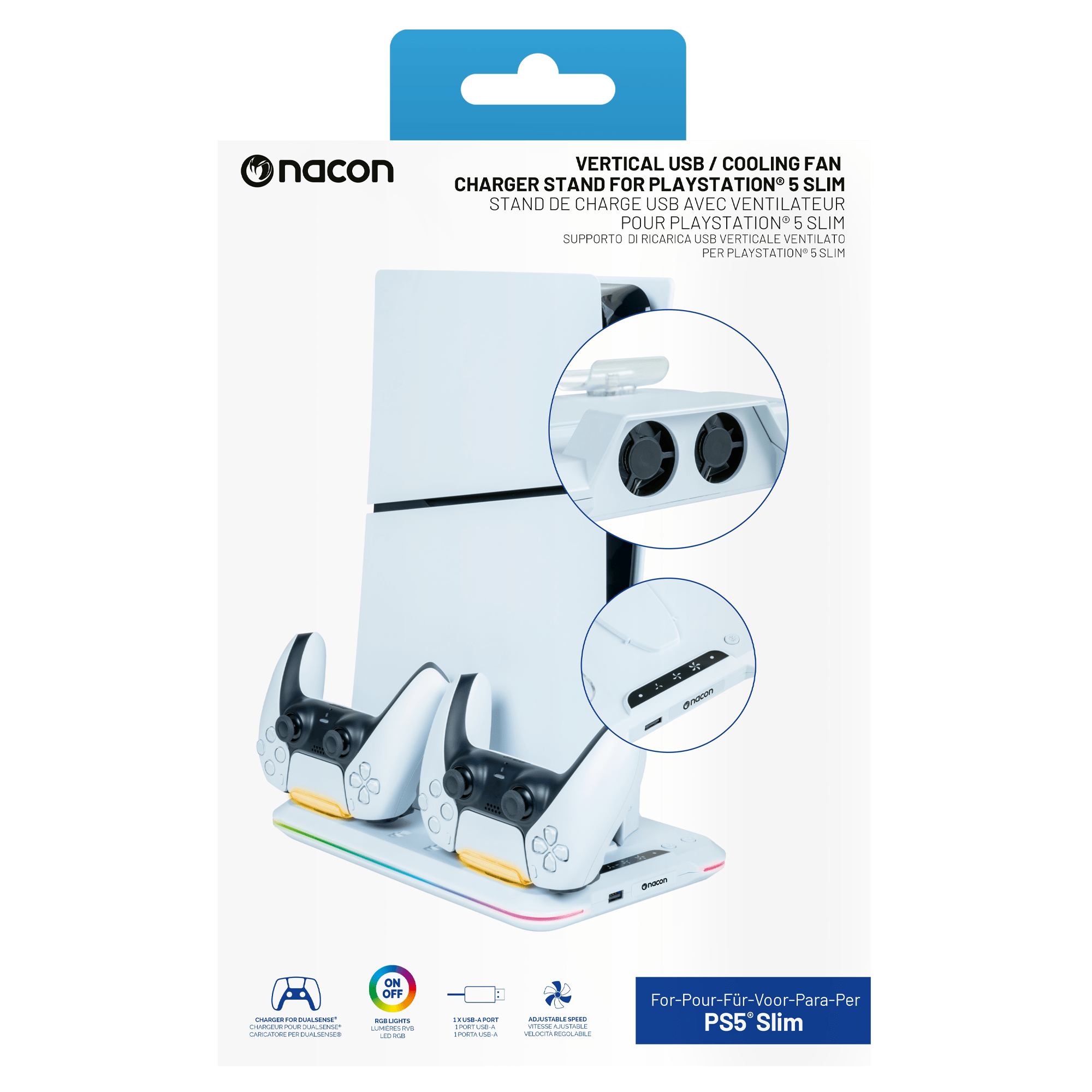 PS5 Slim Charging Stand and Cooling Fan - KOODOO