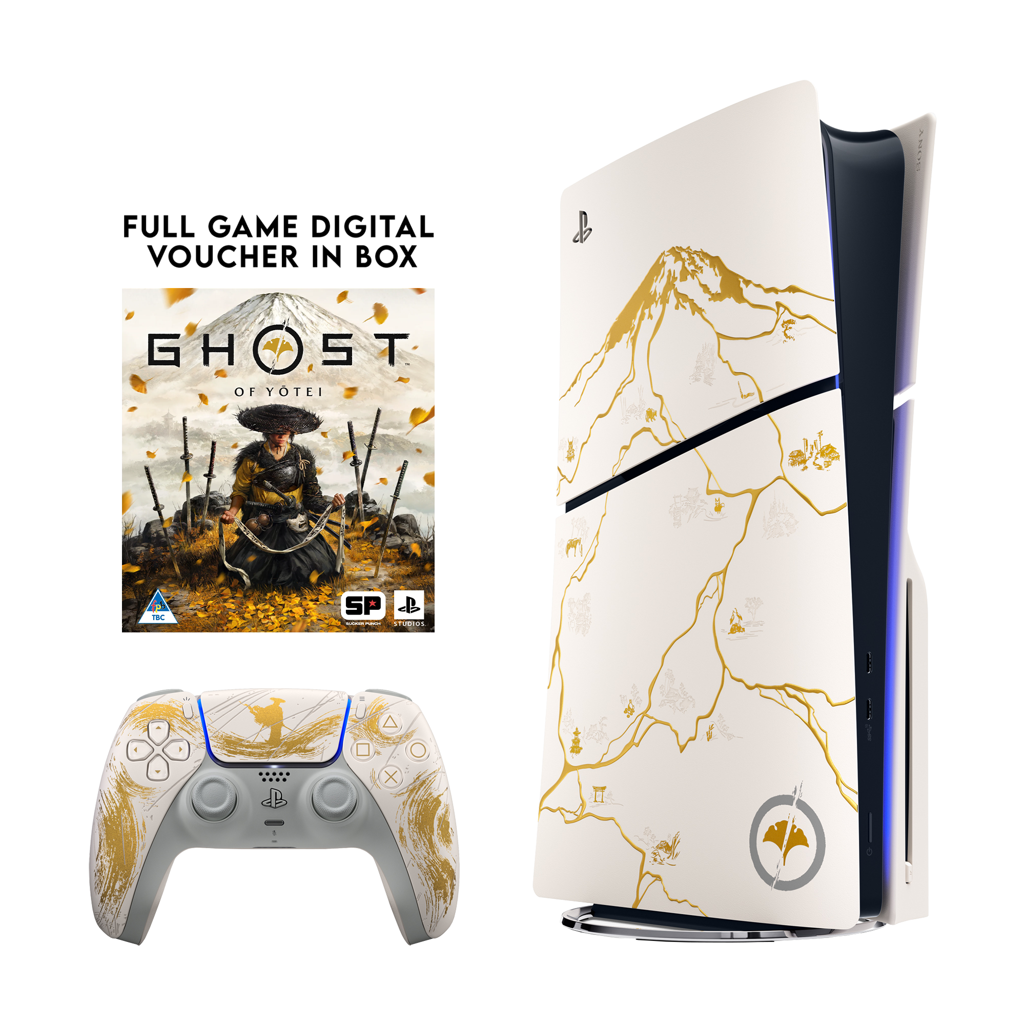 PlayStation 5 Console - Ghost of Yotei Gold Limited Edition Bundle - KOODOO