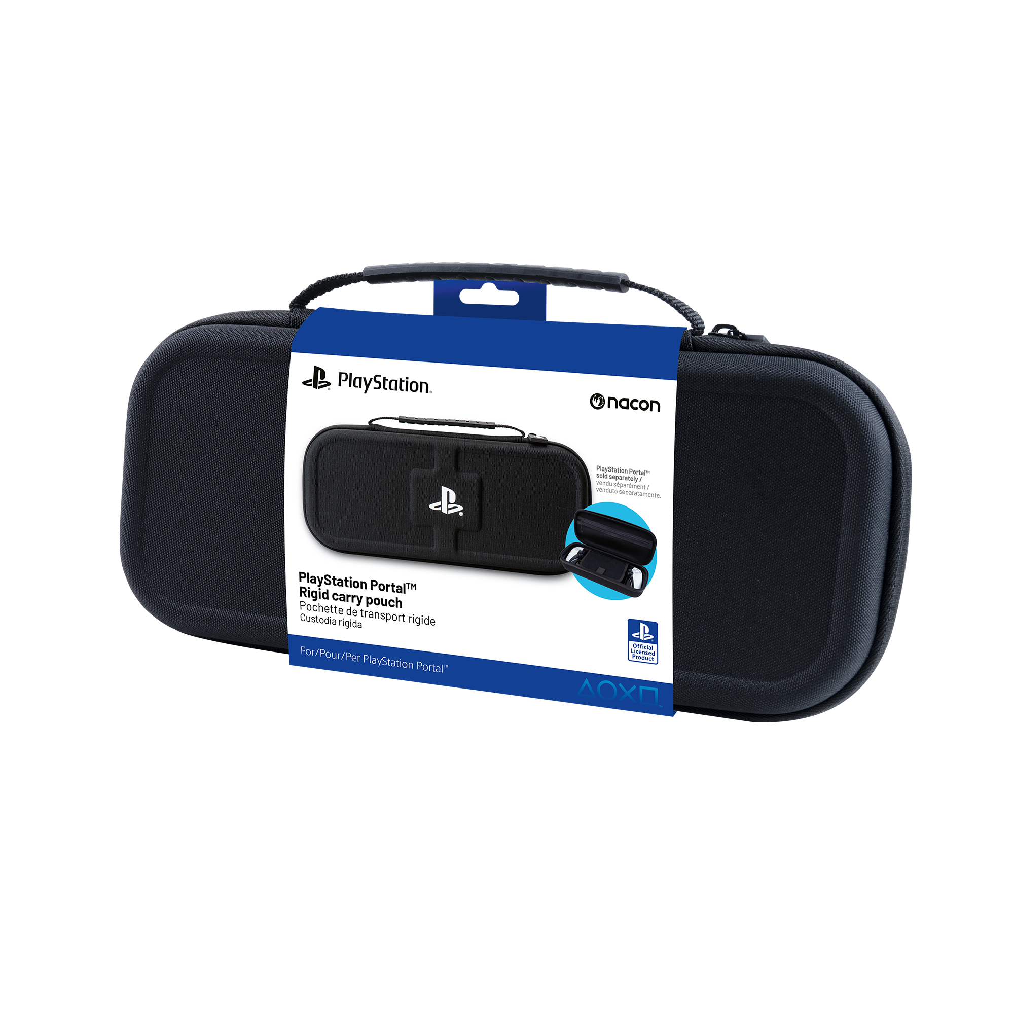 PlayStation Portal Remote Player - Midnight Black + Rigid Carry Pouch - KOODOO