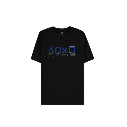 PlayStation - Controller Short Sleeved T-shirt (Black) - KOODOO 