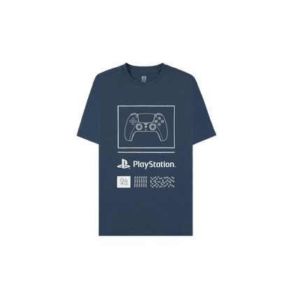 PlayStation - Controller Navy Short Sleeved T-shirt - KOODOO