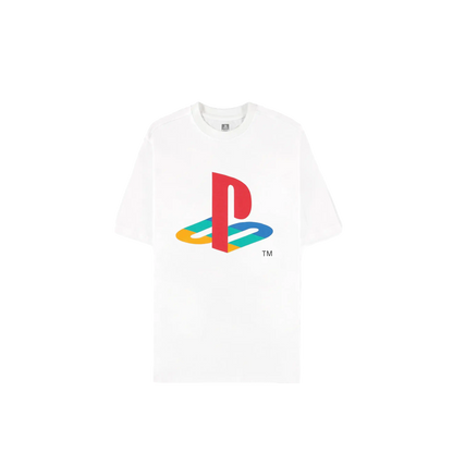 PlayStation - Symbols Short Sleeved T-shirt (Loose Fit) (White) - KOODOO