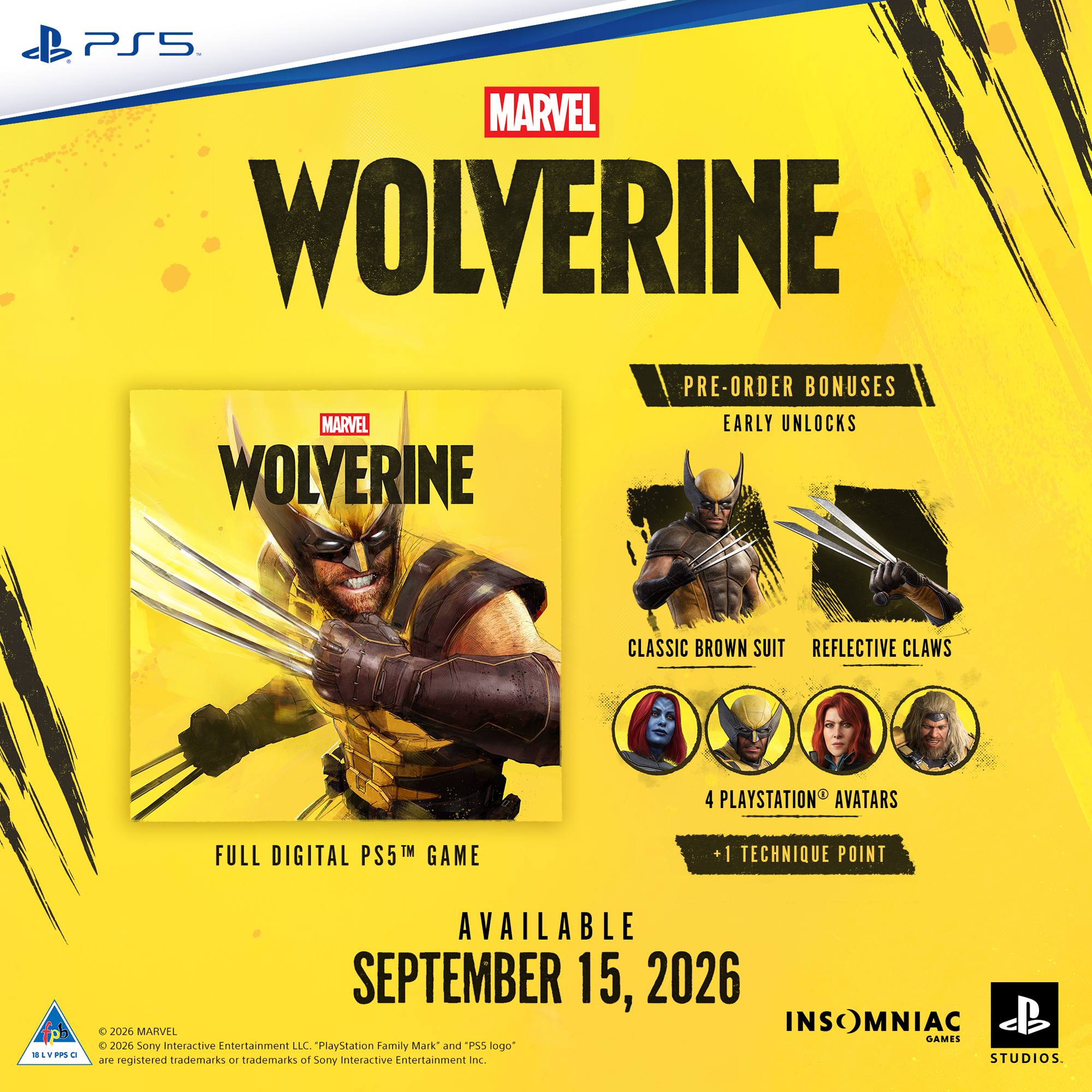 PlayStation 5 Digital Edition – Marvel’s Wolverine  Battle Yellow Limited Edition Bundle - KOODOO