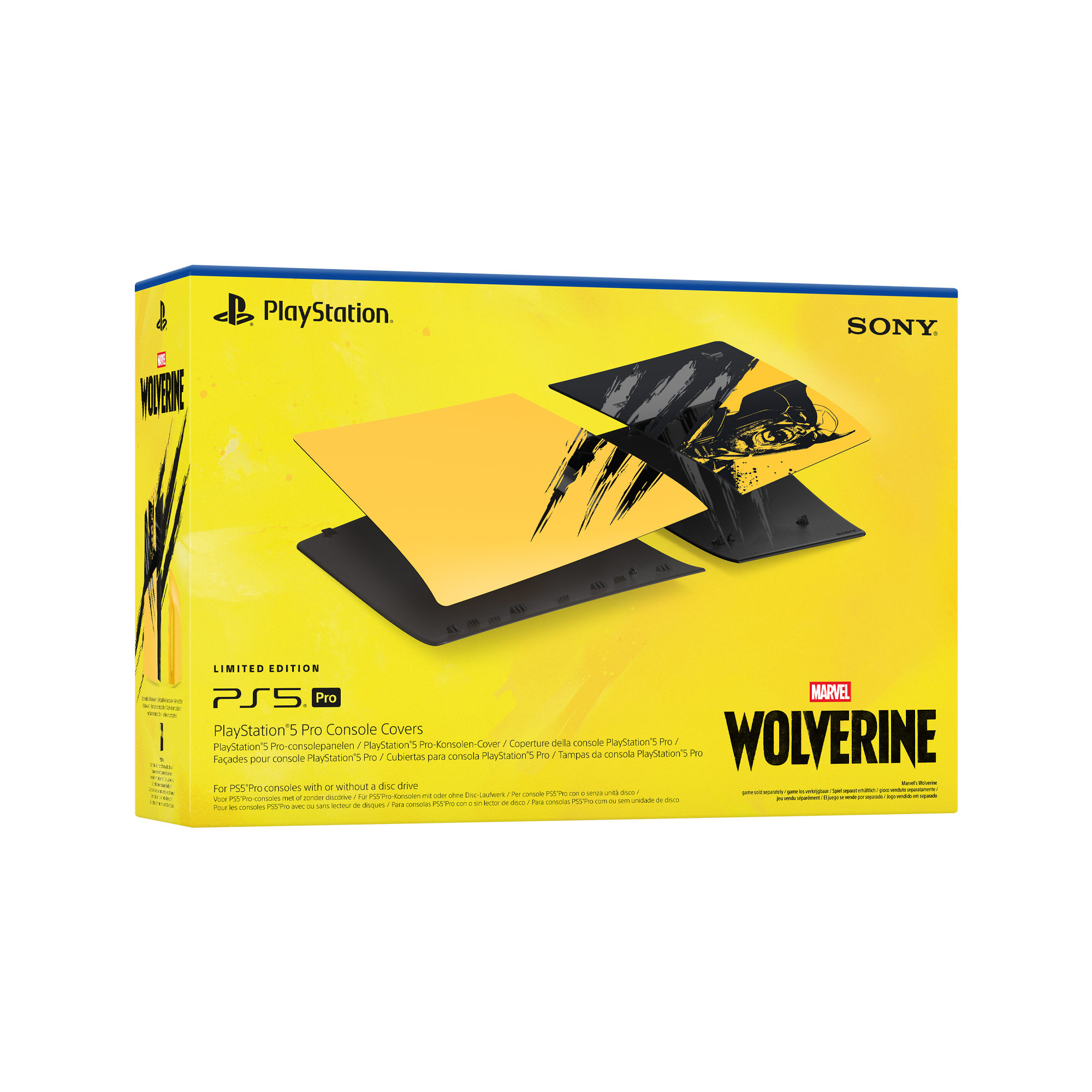 PlayStation 5 Pro Console Covers – Marvel’s Wolverine Battle Yellow Limited Edition - KOODOO