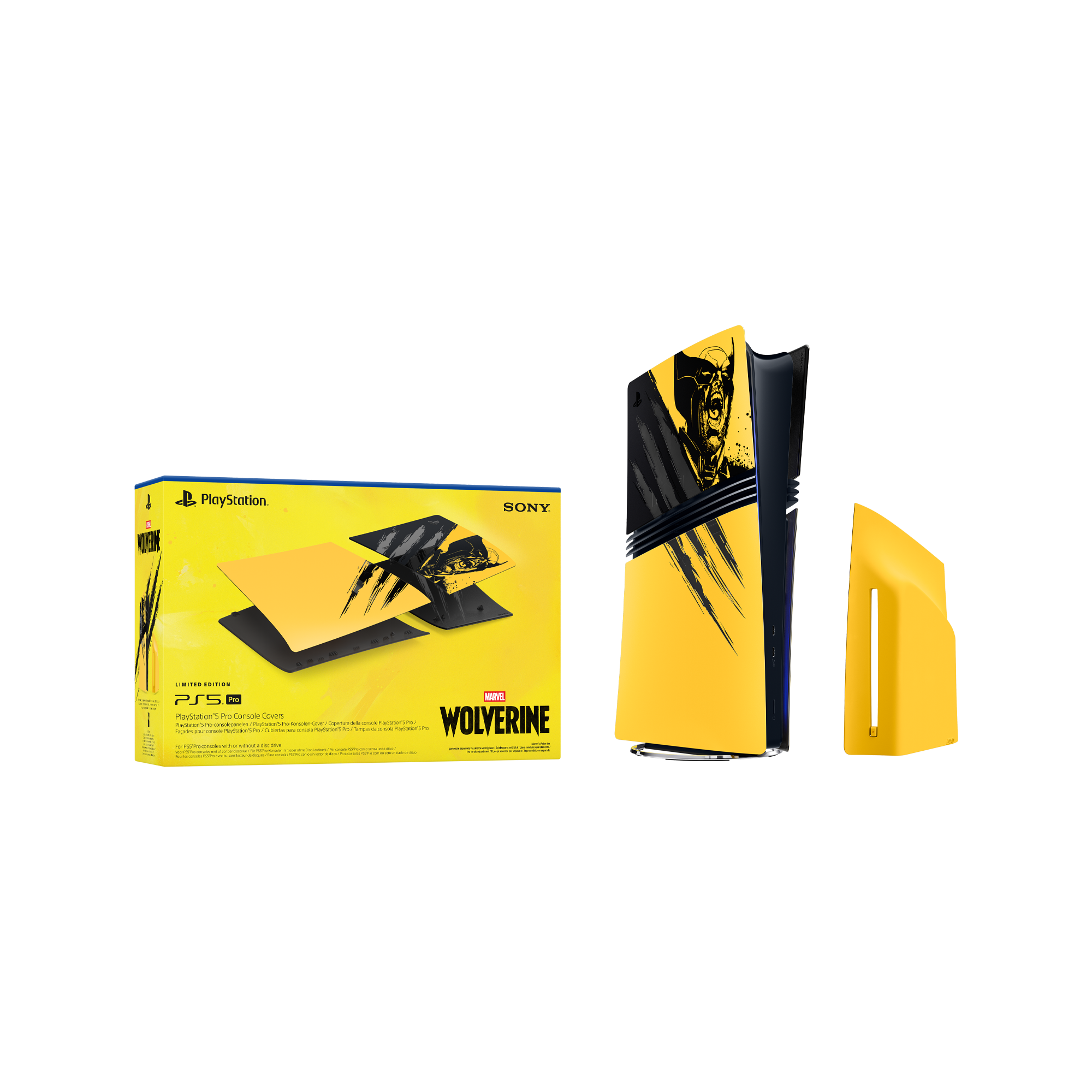 PlayStation 5 Pro Console Covers – Marvel’s Wolverine Battle Yellow Limited Edition - KOODOO