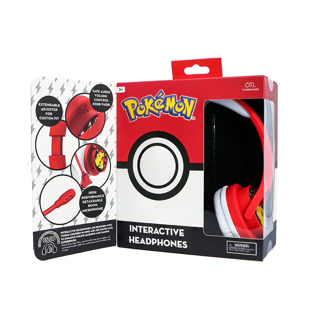 Pokémon Pikachu Red Kids Interactive Headphones - KOODOO