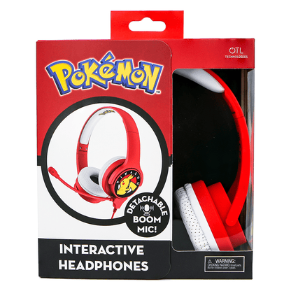 Pokémon Pikachu Red Kids Interactive Headphones - KOODOO