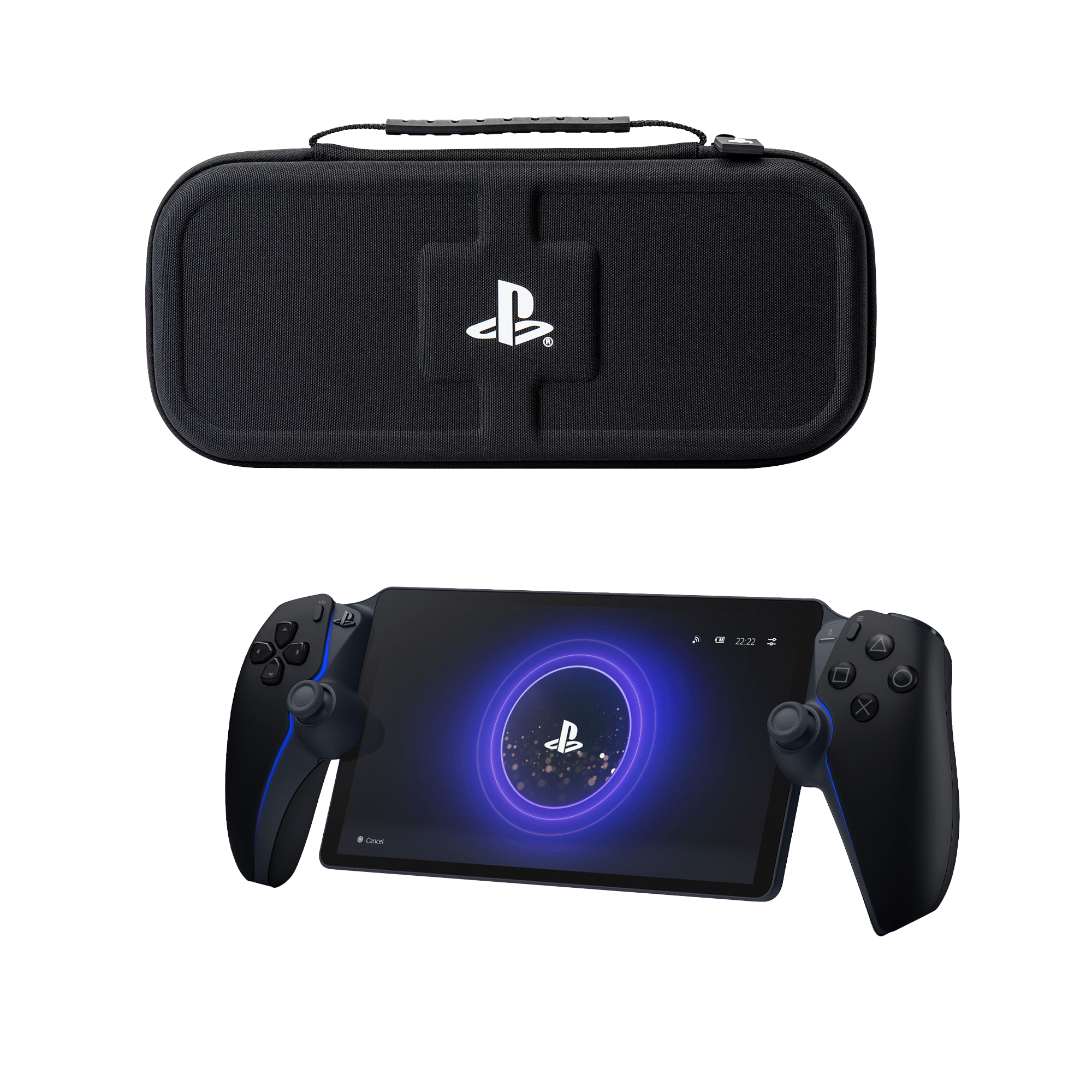 PlayStation Portal Remote Player - Midnight Black + Rigid Carry Pouch - KOODOO