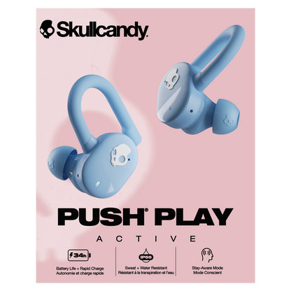 Skullcandy Push Play Active True Wireless Earbuds - Preppy Blue - KOODOO