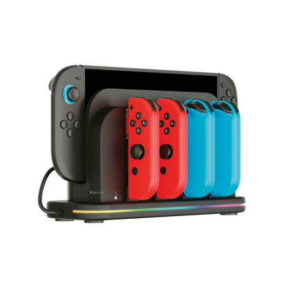 Multi Charge Station RGB For 4 Joy-Con Nintendo Switch 2 & Nintendo Switch - KOODOO