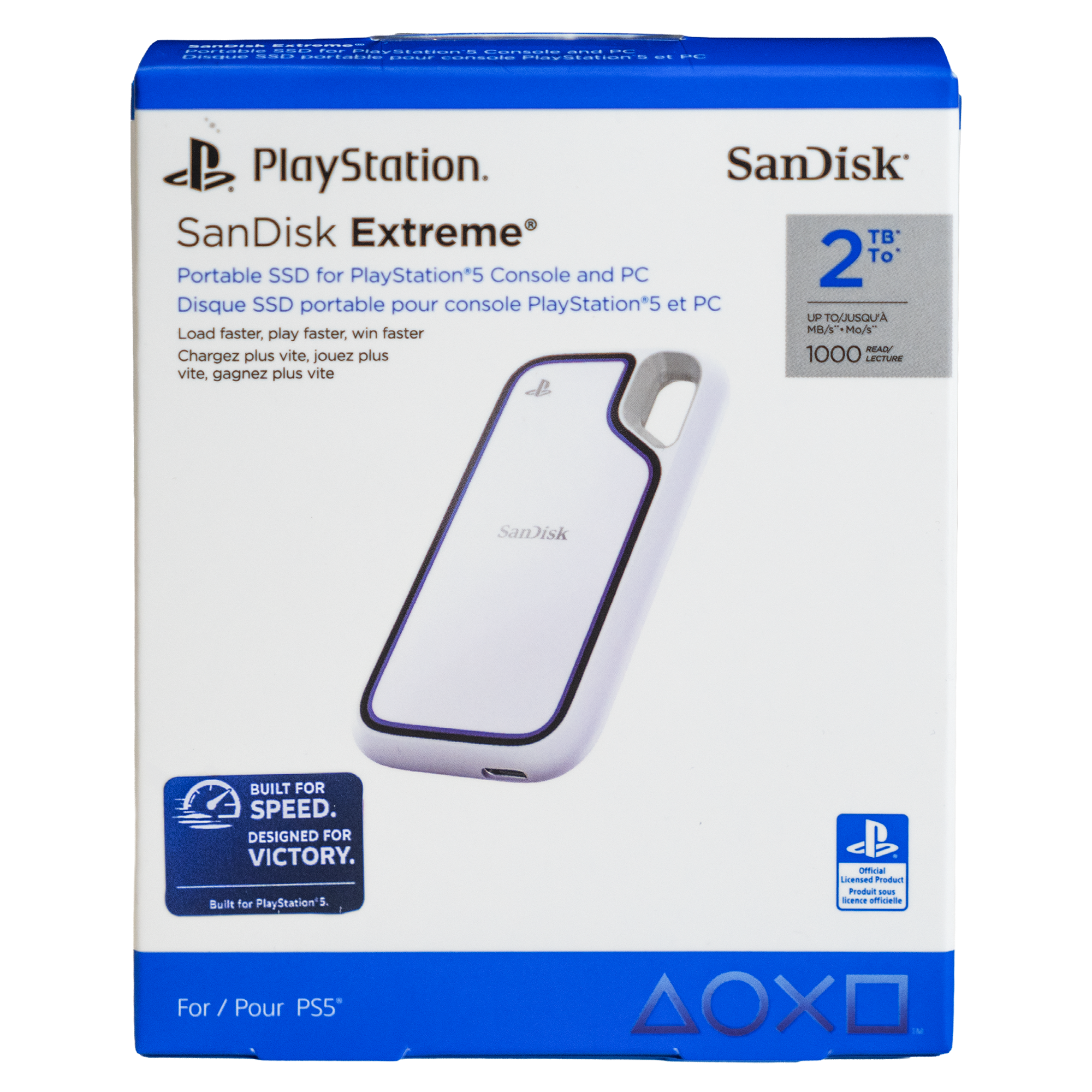 SanDisk Extreme Portable 2TB SSD for PlayStation 5 console and PC - KOODOO