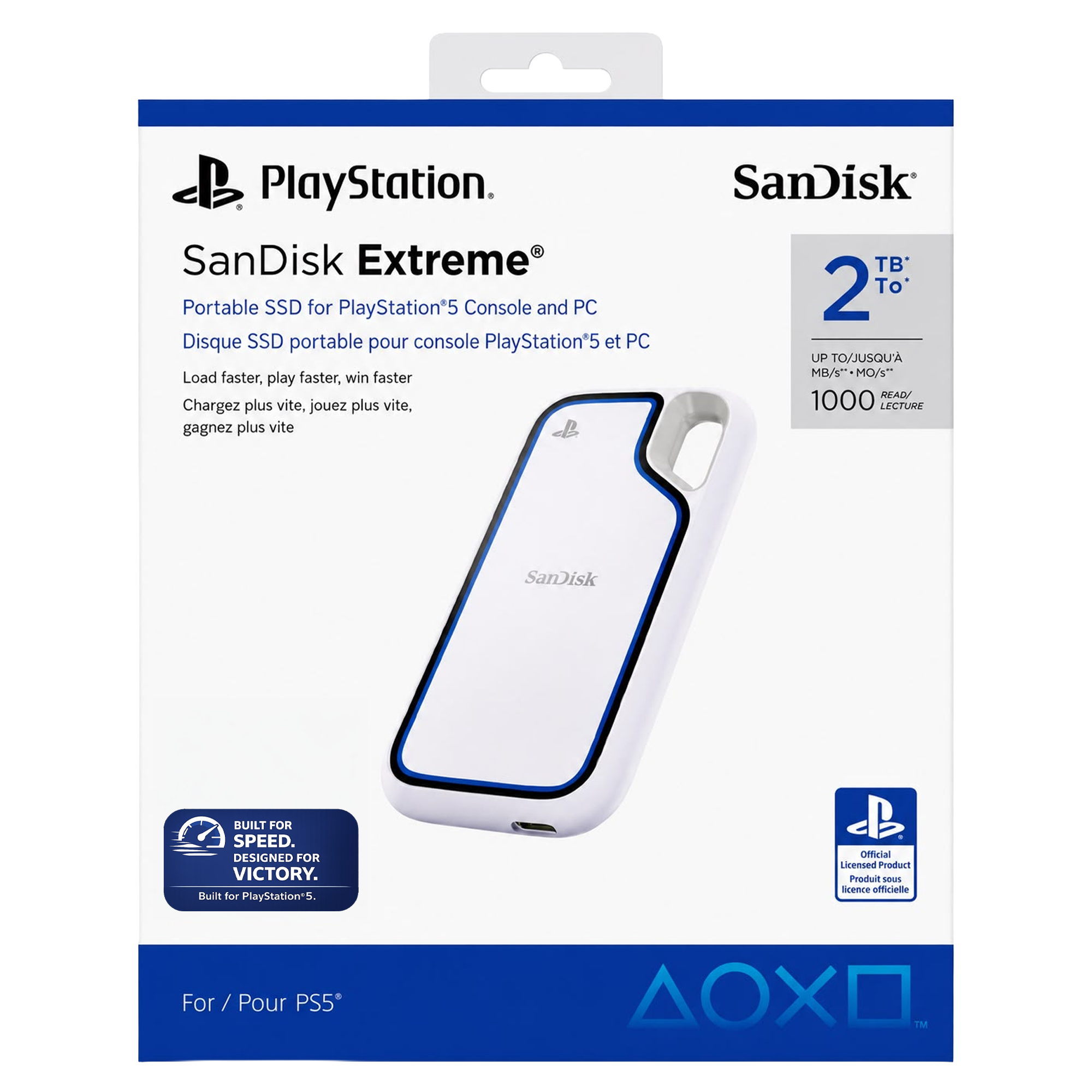 SanDisk Extreme Portable 2TB SSD for PlayStation 5 console and PC - KOODOO