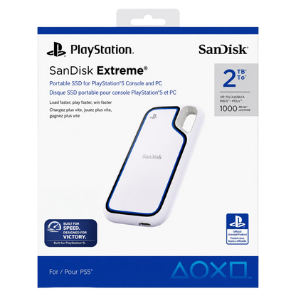 SanDisk Extreme Portable 2TB SSD for PlayStation 5 console and PC - KOODOO
