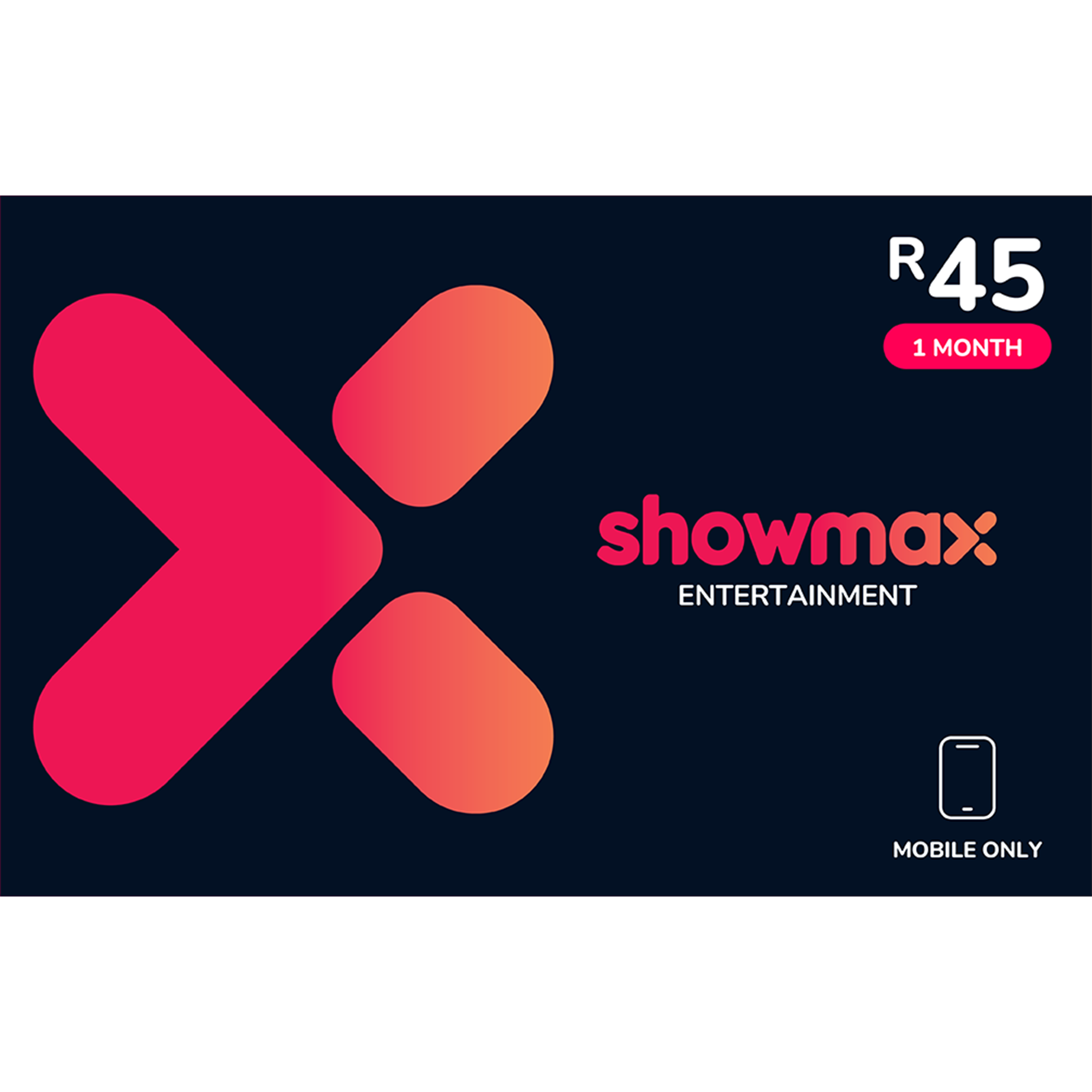 Showmax General Entertainment Mobile Only - Digital code will be emailed