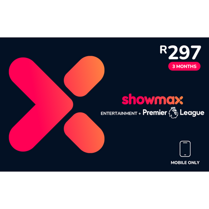 Showmax Entertainment Mobile + Premier League Mobile - Digital code will be emailed