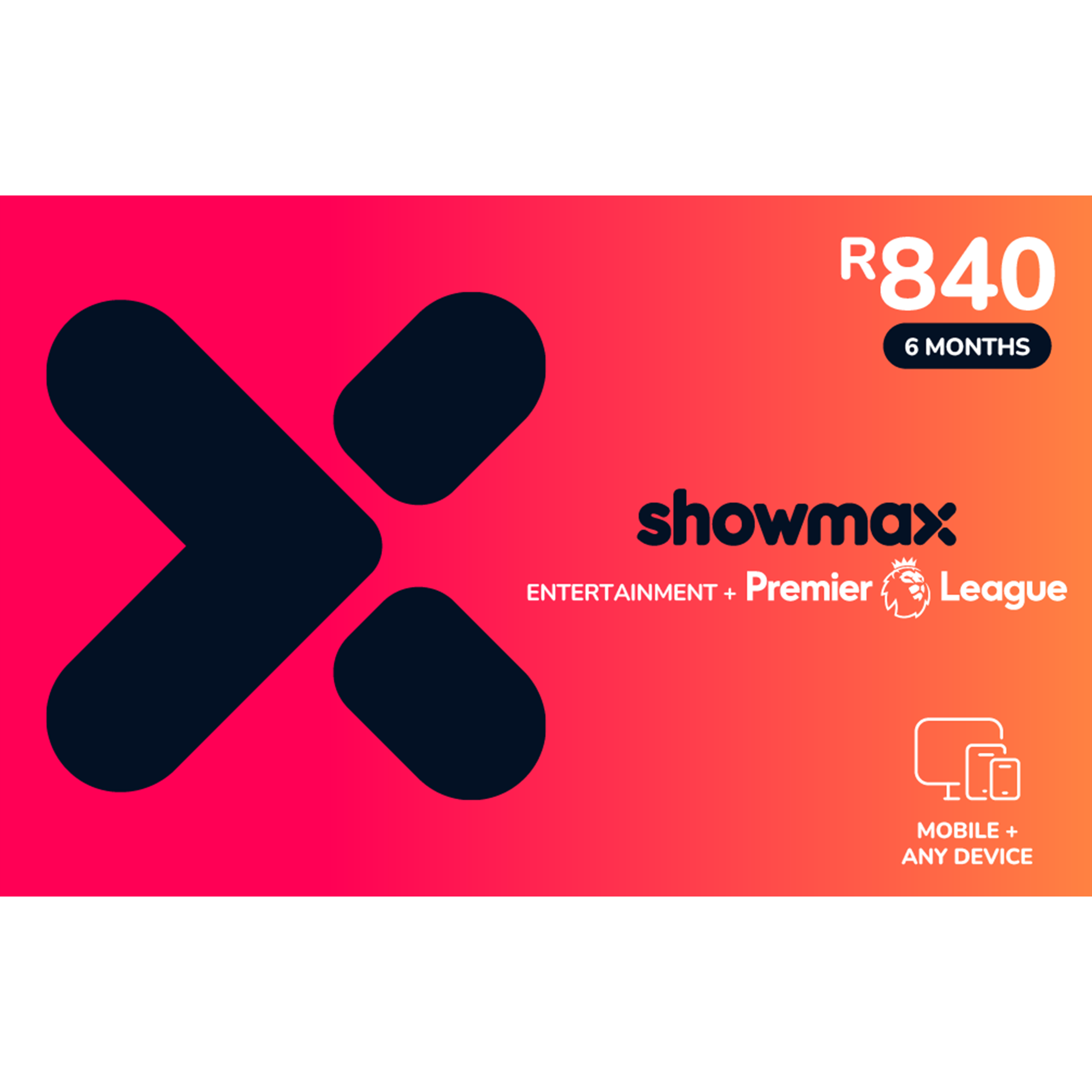 Showmax Entertainment+ Premier League Mobile - Digital code will be emailed