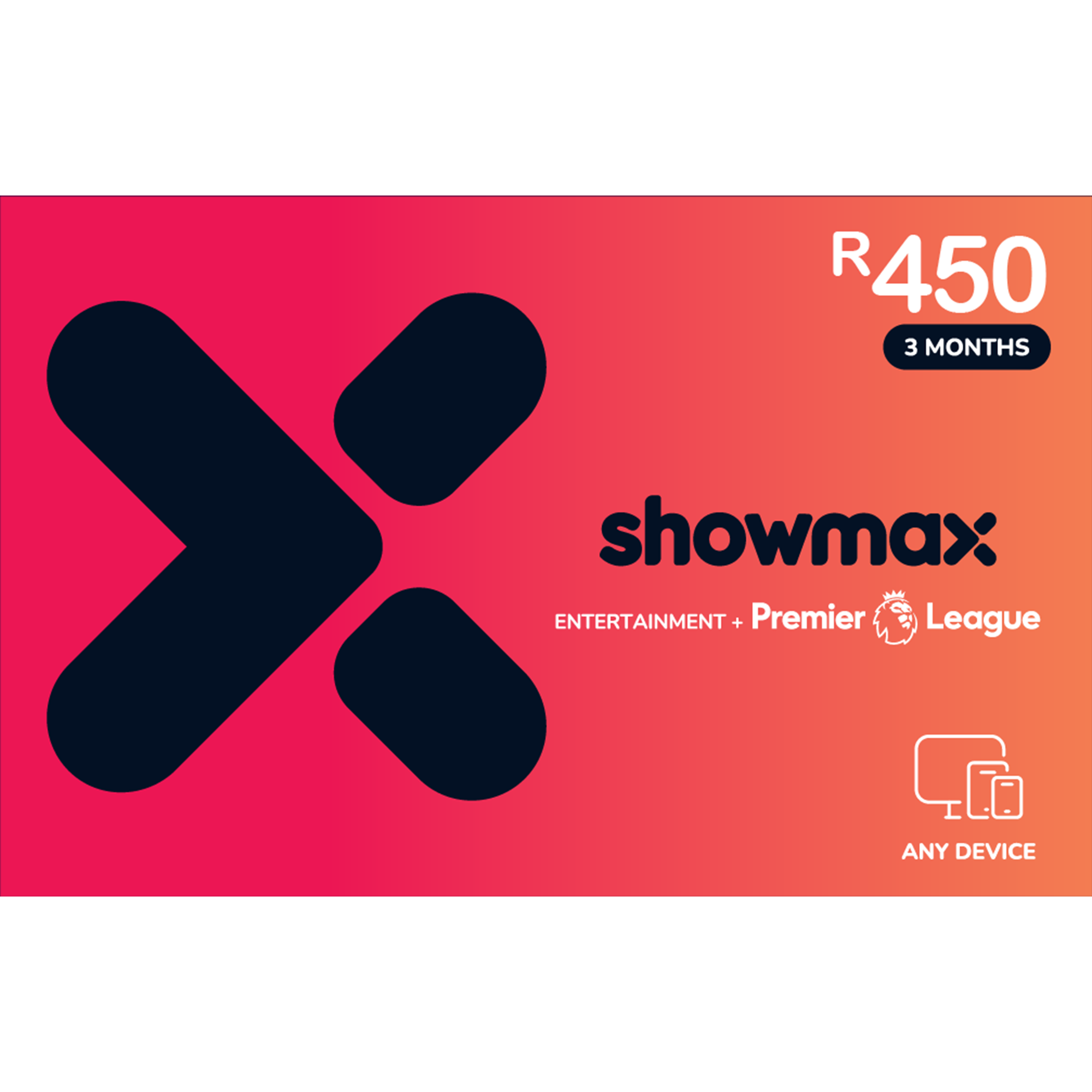 Showmax Entertainment+ Premier League Mobile - Digital code will be emailed