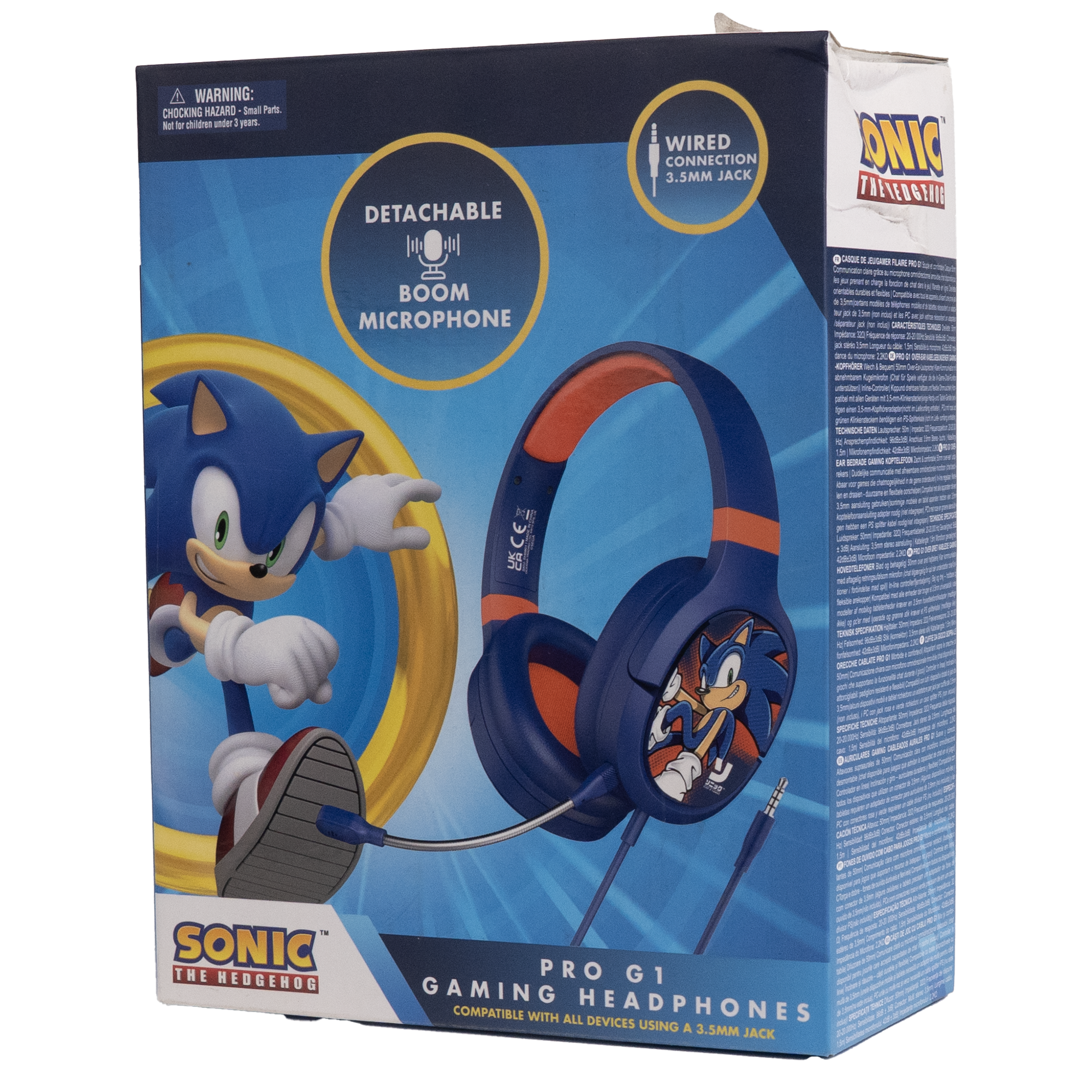PRO G1 SEGA Modern Sonic the Hedgehog Over-Ear Wired Gaming Headphones - CODE RED Markdowns - KOODOO
