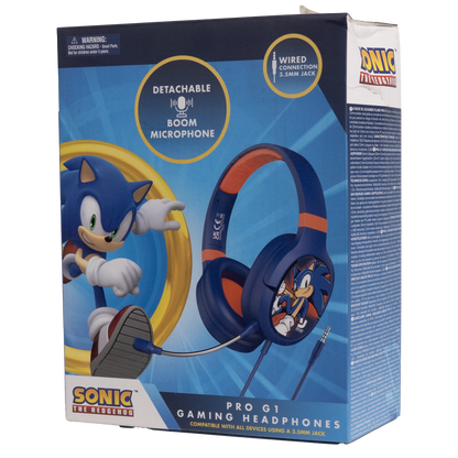PRO G1 SEGA Modern Sonic the Hedgehog Over-Ear Wired Gaming Headphones - CODE RED Markdowns - KOODOO