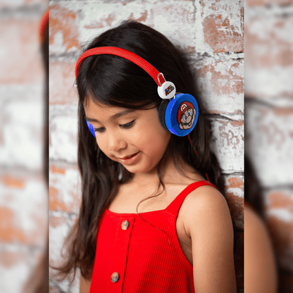 Super Mario Red/Blue Kids Core Headphones - KOODOO