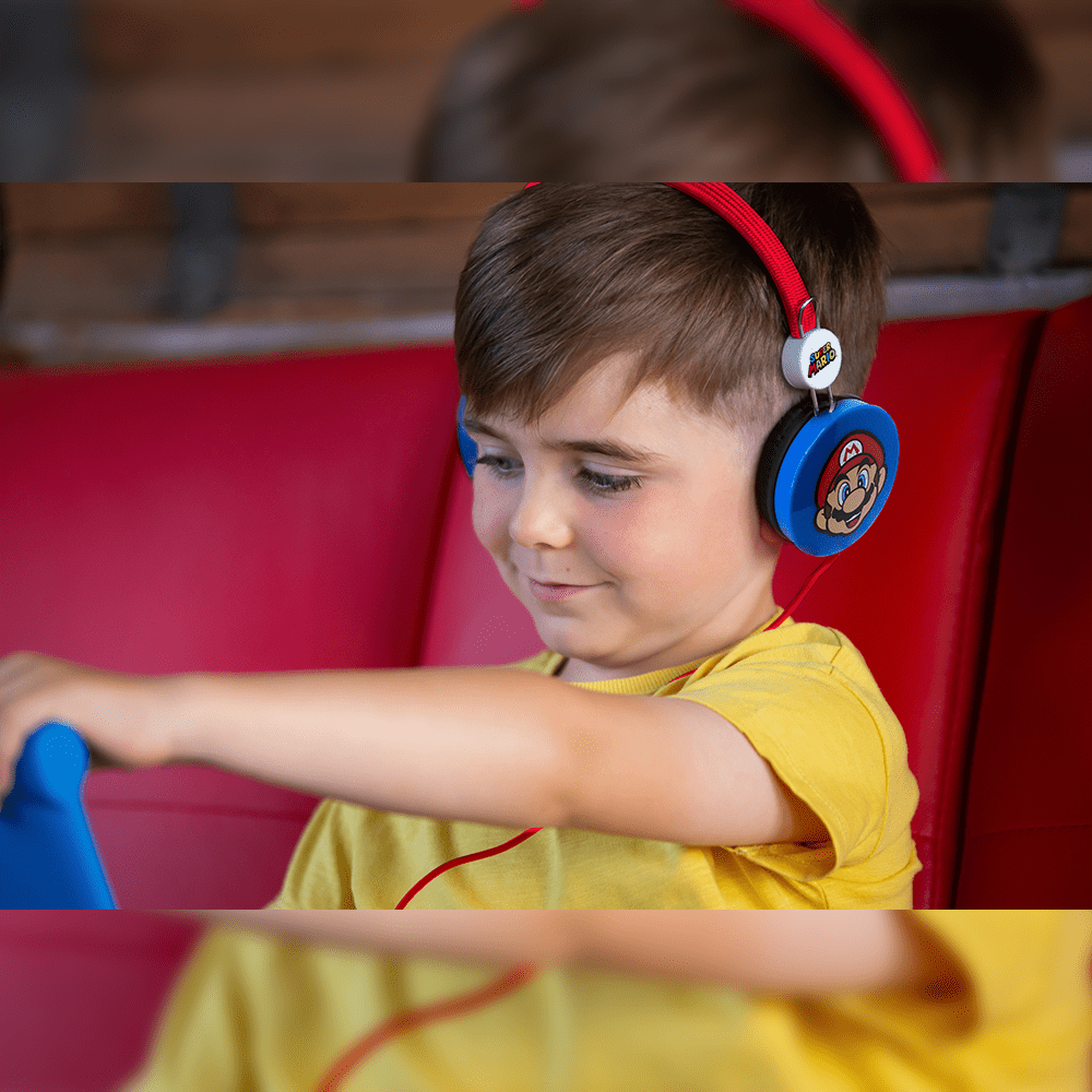 Super Mario Red/Blue Kids Core Headphones - KOODOO