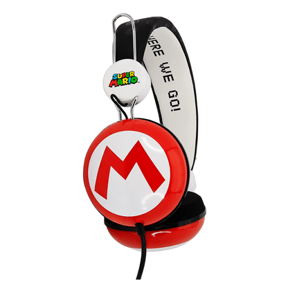 Super Mario icon Red/Black Teen Stereo Headphones - KOODOO