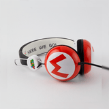 Super Mario icon Red/Black Teen Stereo Headphones - KOODOO