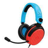 4Gamers C6-100 Gaming Headset for Switch, XBOX, PS4/PS5, PC - Neon Blue/Red - KOODOO