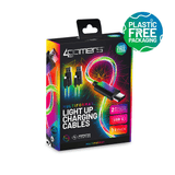 4Gamers Light Up Charging Cables for PS5, Switch – 2m Twin Pack - KOODOO