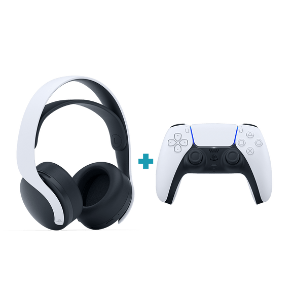 PS5 Pulse 3D Wireless Headset + DualSense Wireless Controller - Glacier White - KOODOO