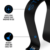 STEALTH C6-100 Headset & Stand Bundle – Carbon Edition Black/Blue - KOODOO
